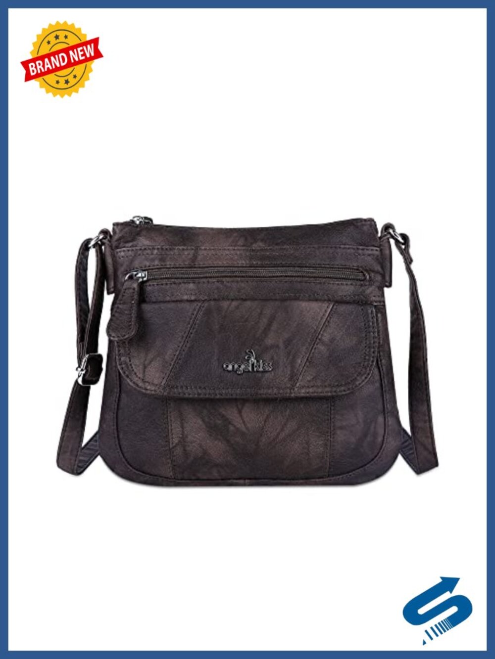 Small Hobo Crossbody Bag Faux Leather Adjustable Strap Women's Purse